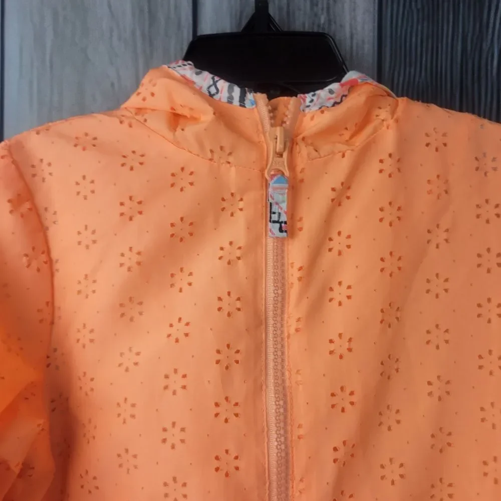 OshKosh Orange Lightweight Spring Jacket Windbreaker Size 7